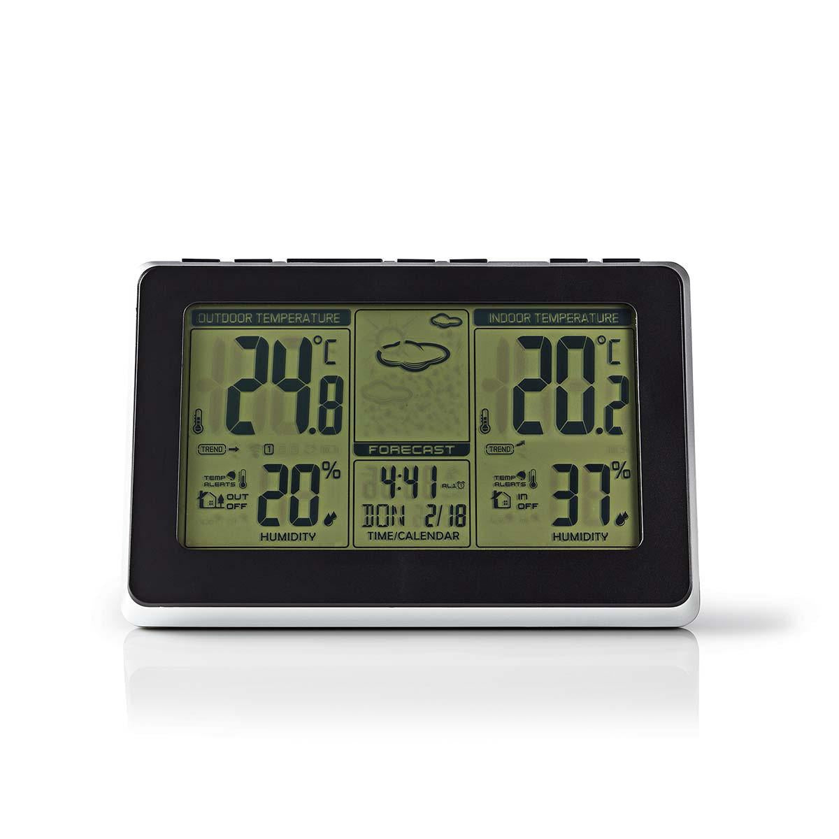 Weather station | Indoors & Outdoors | Including wireless weather sensor | Weather Forecast | Time display | LCD Screen | Alarm clock function