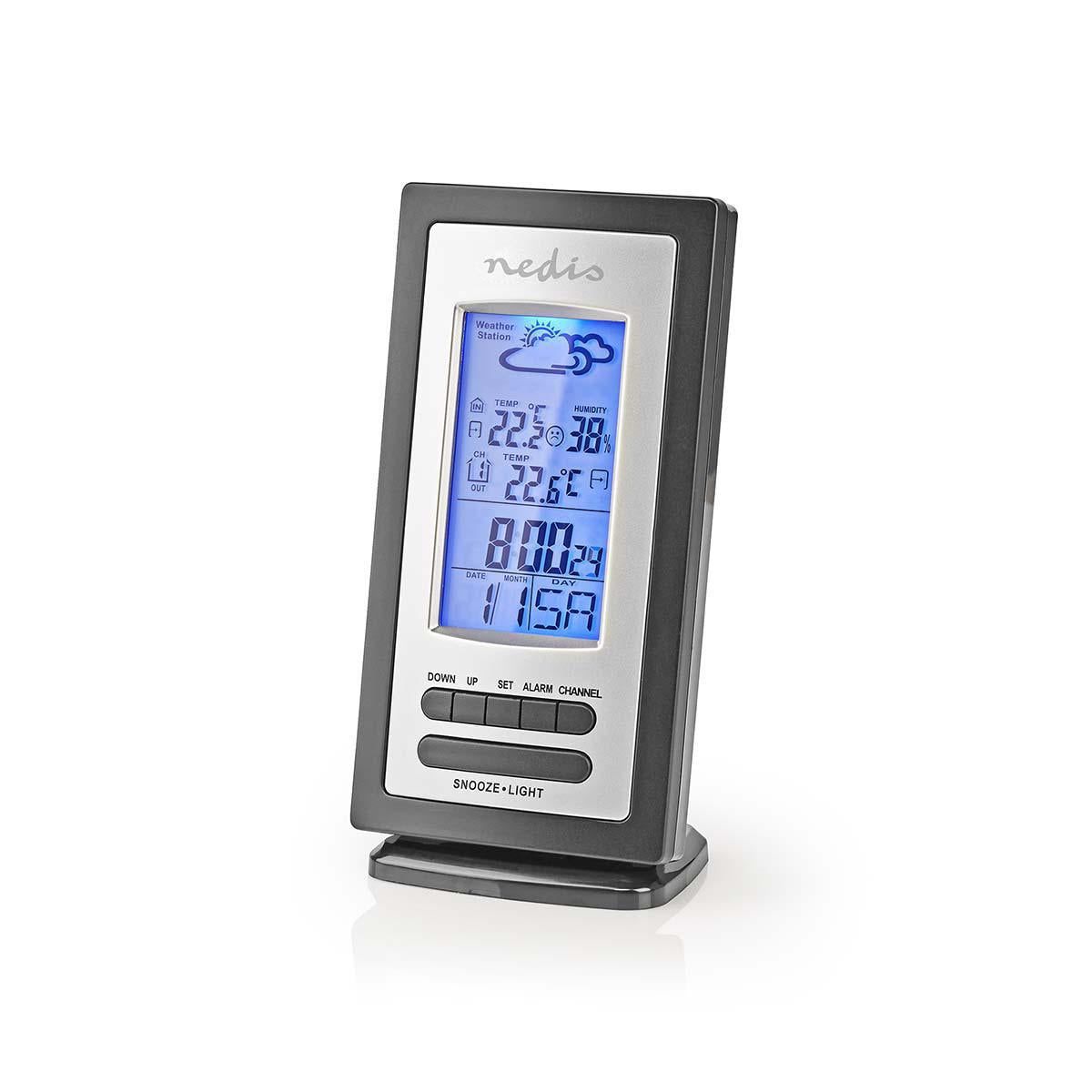 Weather station | Indoors & Outdoors | Including wireless weather sensor | Weather Forecast | Time display | LCD Screen | Alarm clock function
