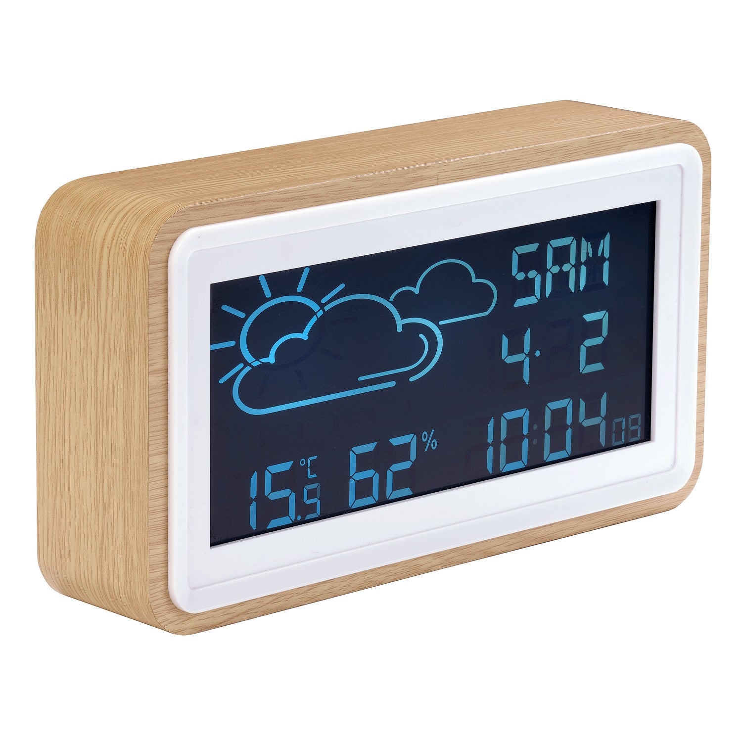 Weather station with clock and calendar