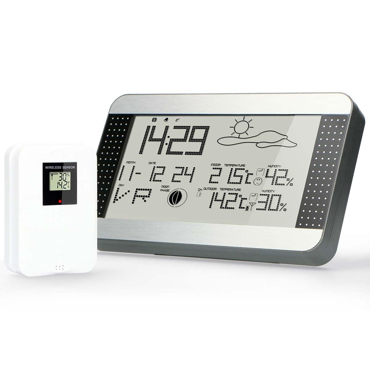 Weather station with wireless sensor Silver