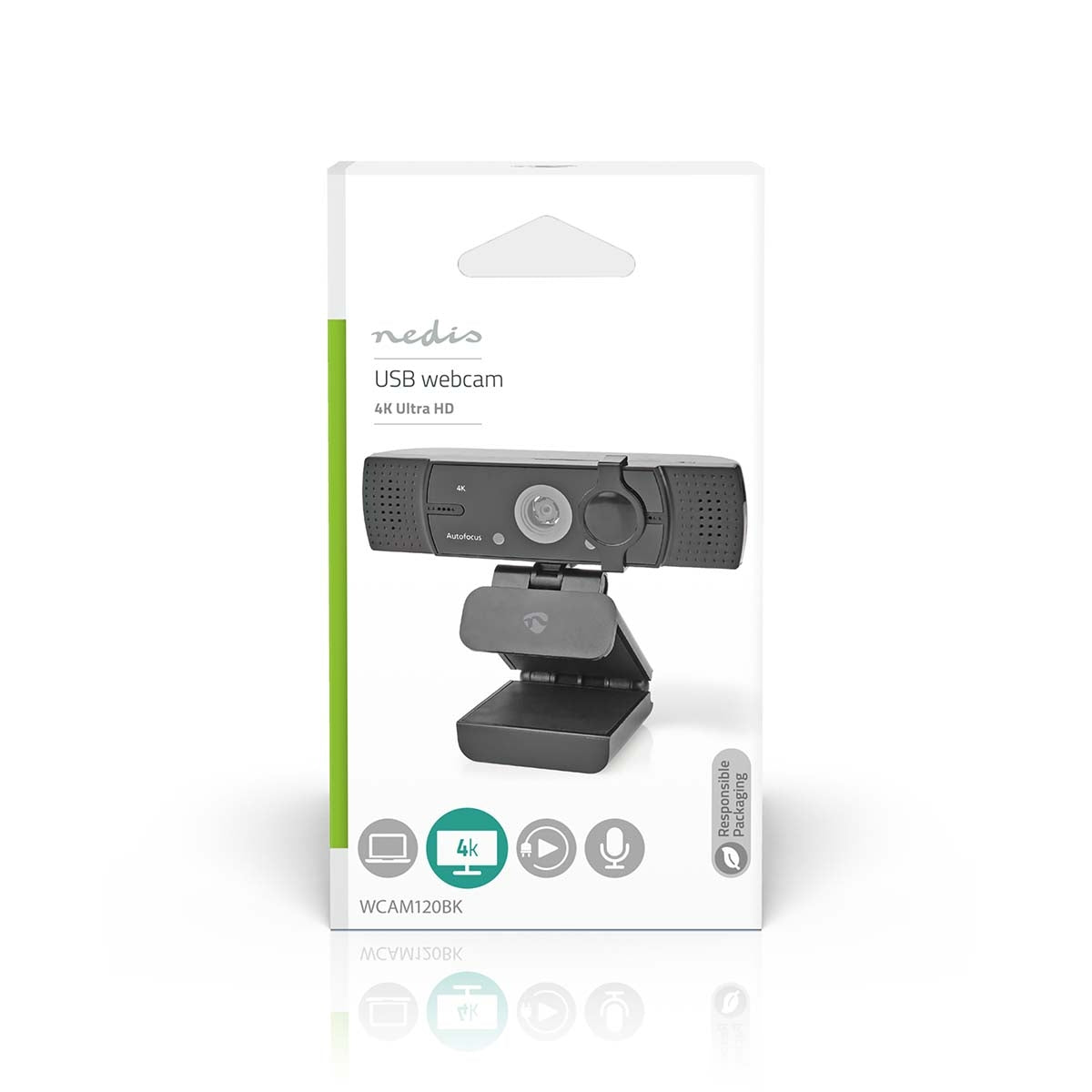 Webcam | Full HD@60fps / 4K@30fps | Autofocus | Built-in microphone | Black
