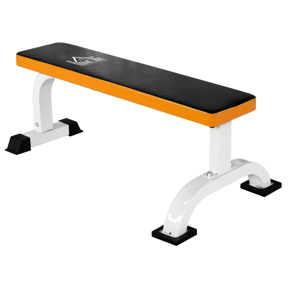 Weight Bench, Flat Bench, Fitness Bench, Multifunctional Training Bench, Steel, Black, 112X62X43 Cm, For Home