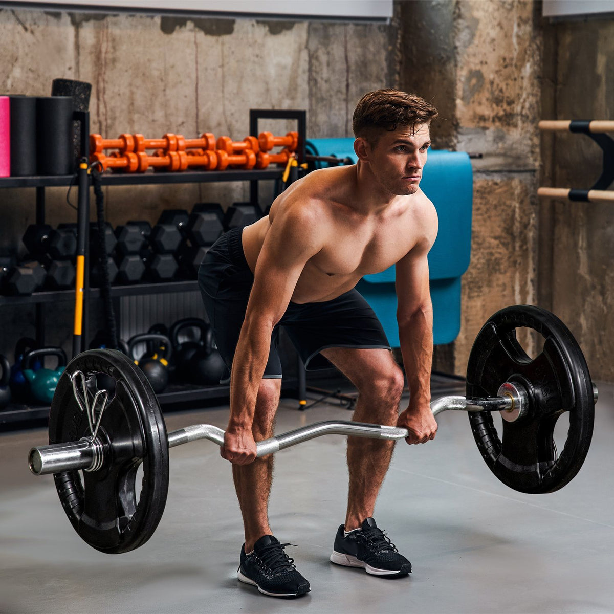 Weight Plates Set Of 2 Tri-Grip 2 X 15 Kg Rubberized Olympic Plates, Floor-Friendly, 5 Cm Bore, Three Handles, Strength Training