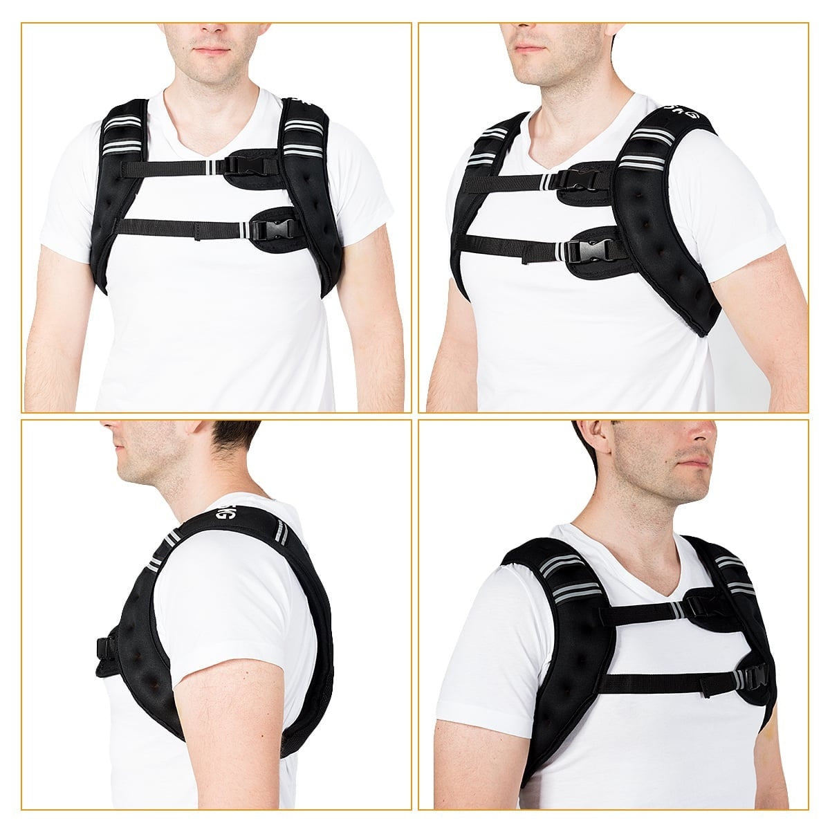 Weighted Vest 5kg, Neoprene, Adjustable Straps, Reflective