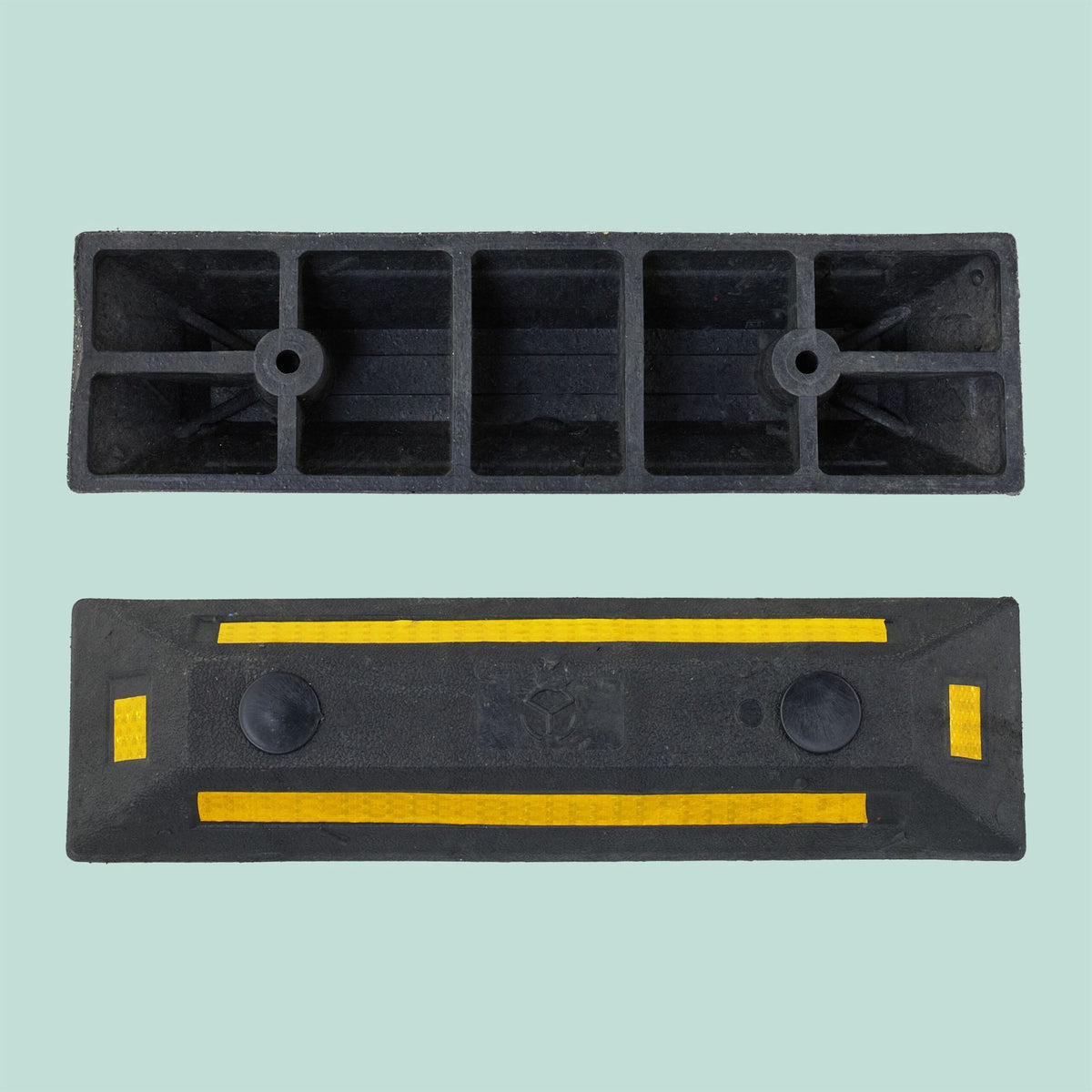 Wheel Chocks, Set of 2 – Durable Rubber, Reflective