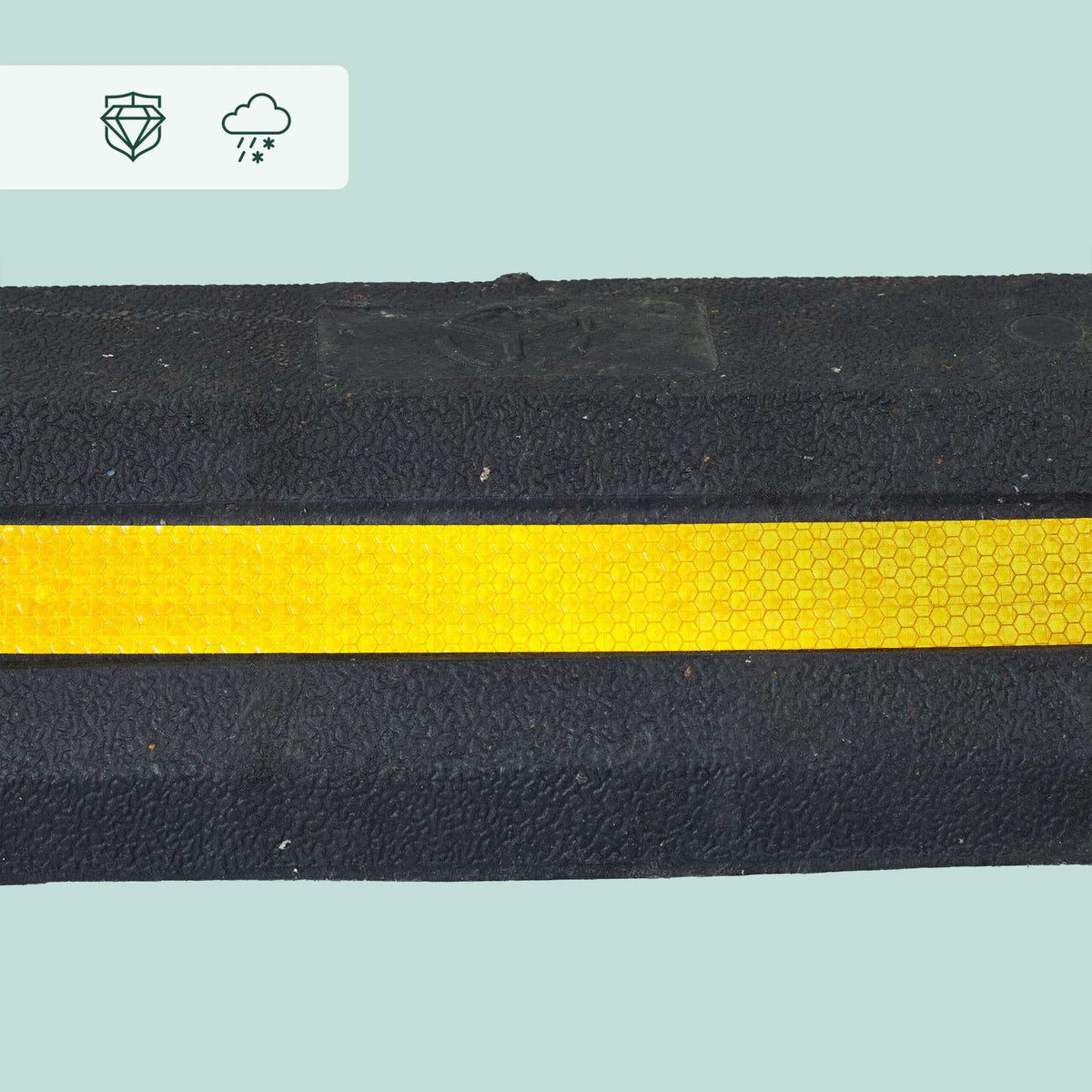 Wheel Chocks, Set of 2 – Durable Rubber, Reflective