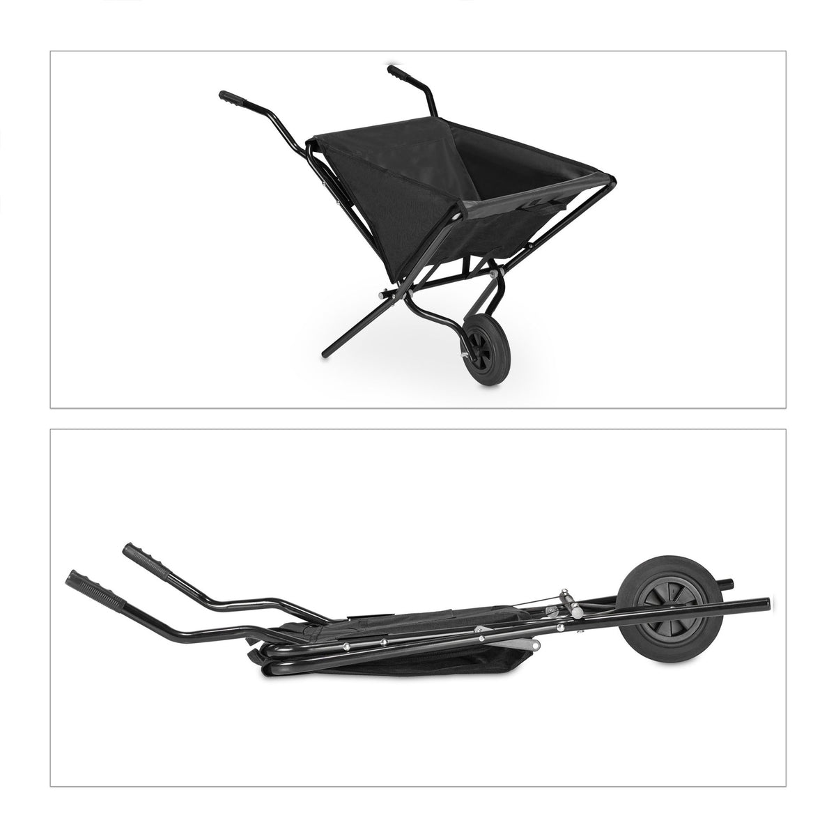 Wheelbarrow foldable black