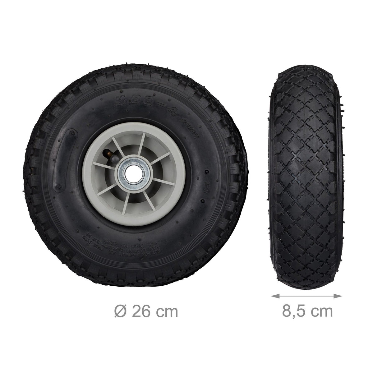 Wheelbarrow wheels PU rubber, 2 pcs.