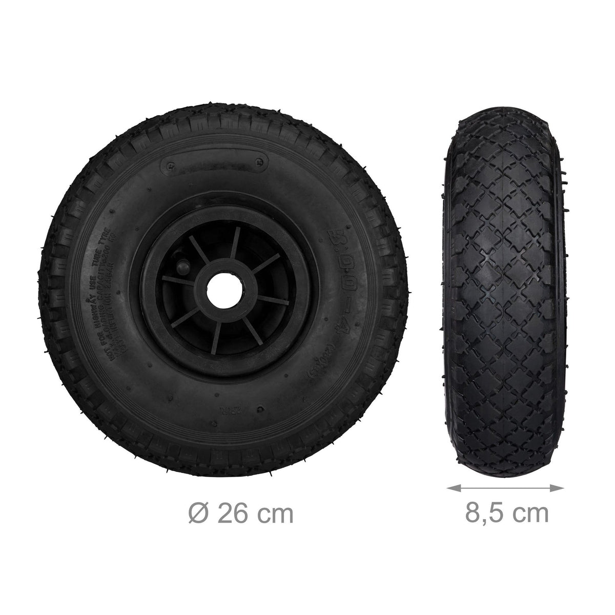 Wheelbarrow wheels PU rubber, 2 pcs.