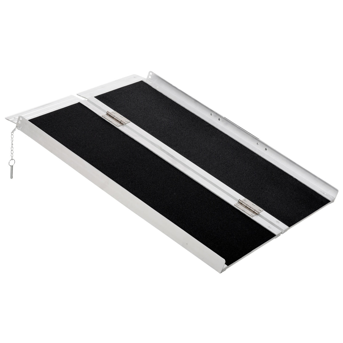 Wheelchair Ramp, Access Ramp For Wheelchairs, Rollators, Foldable With Carrying Handle, 270 Kg Load Capacity, Black, 93 X 73 X 5 Cm