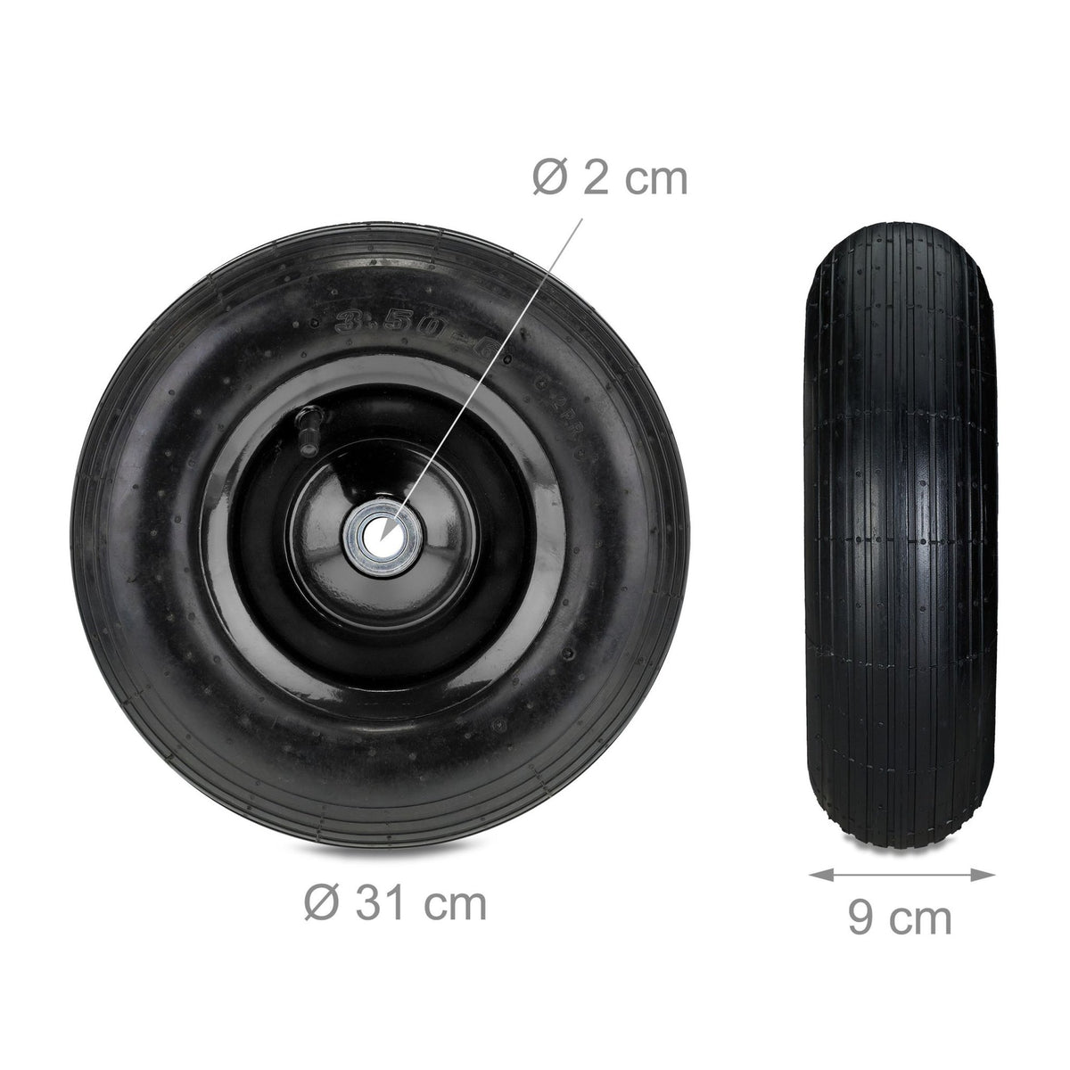 Wheel for wheelbarrow 3.50-6