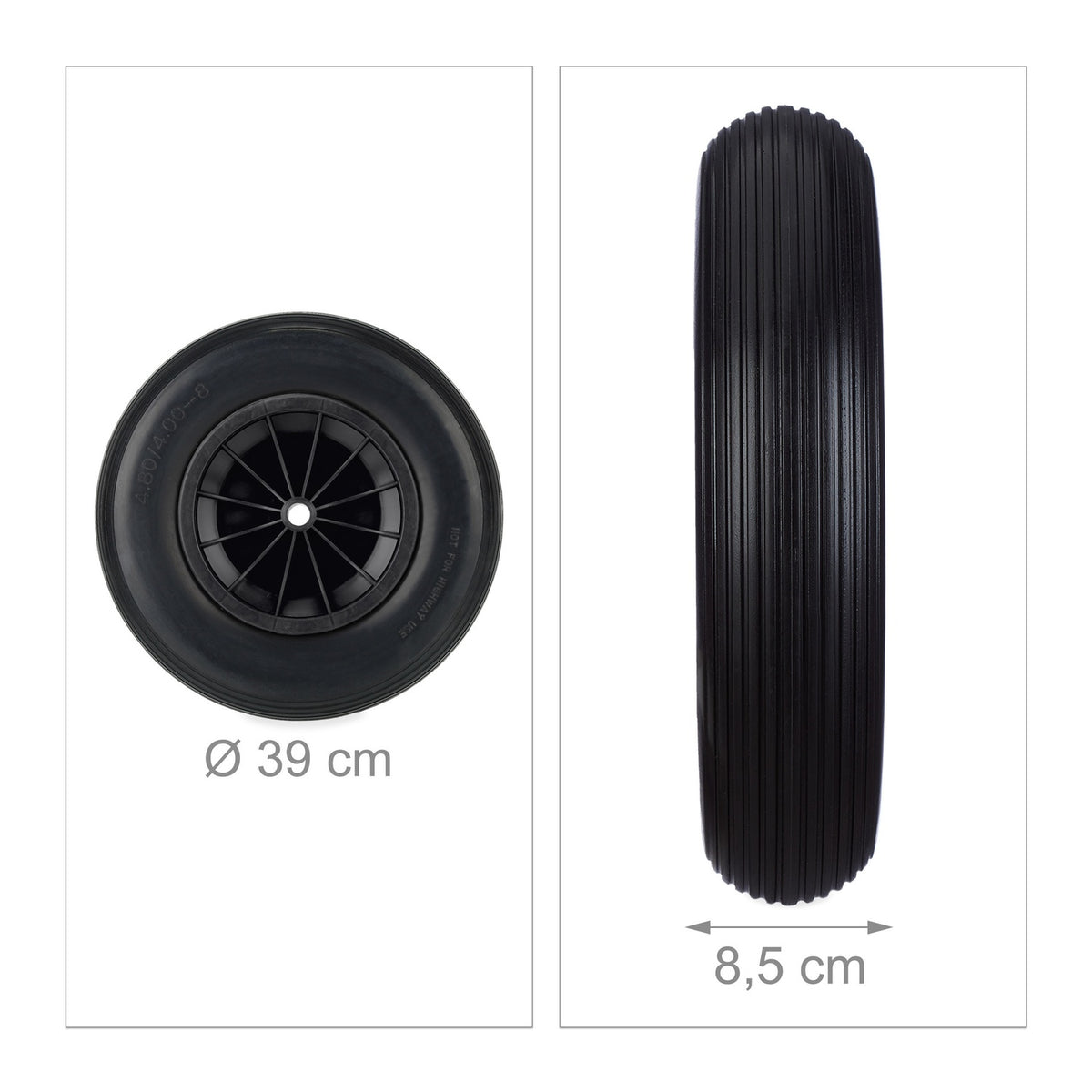 Wheel for wheelbarrow PU 4.80/4.00-8