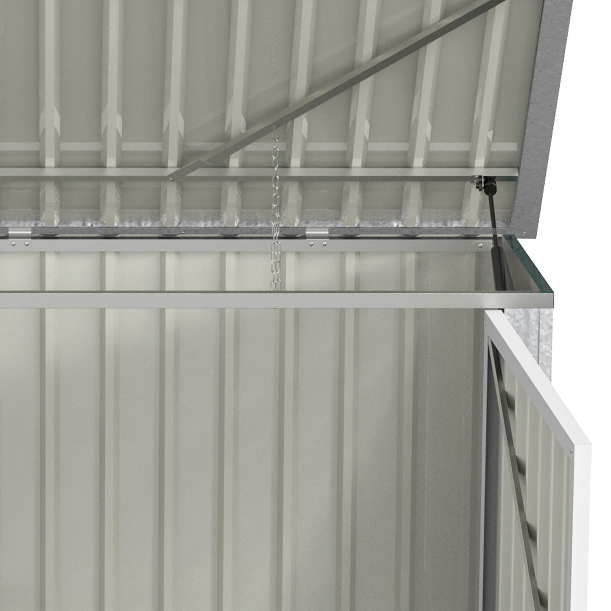 Wheelie Bin Box, Lockable Bin Box For 2 Tonnes, Steel, Green, 178.5 X 104.5 X 128.5/113 Cm