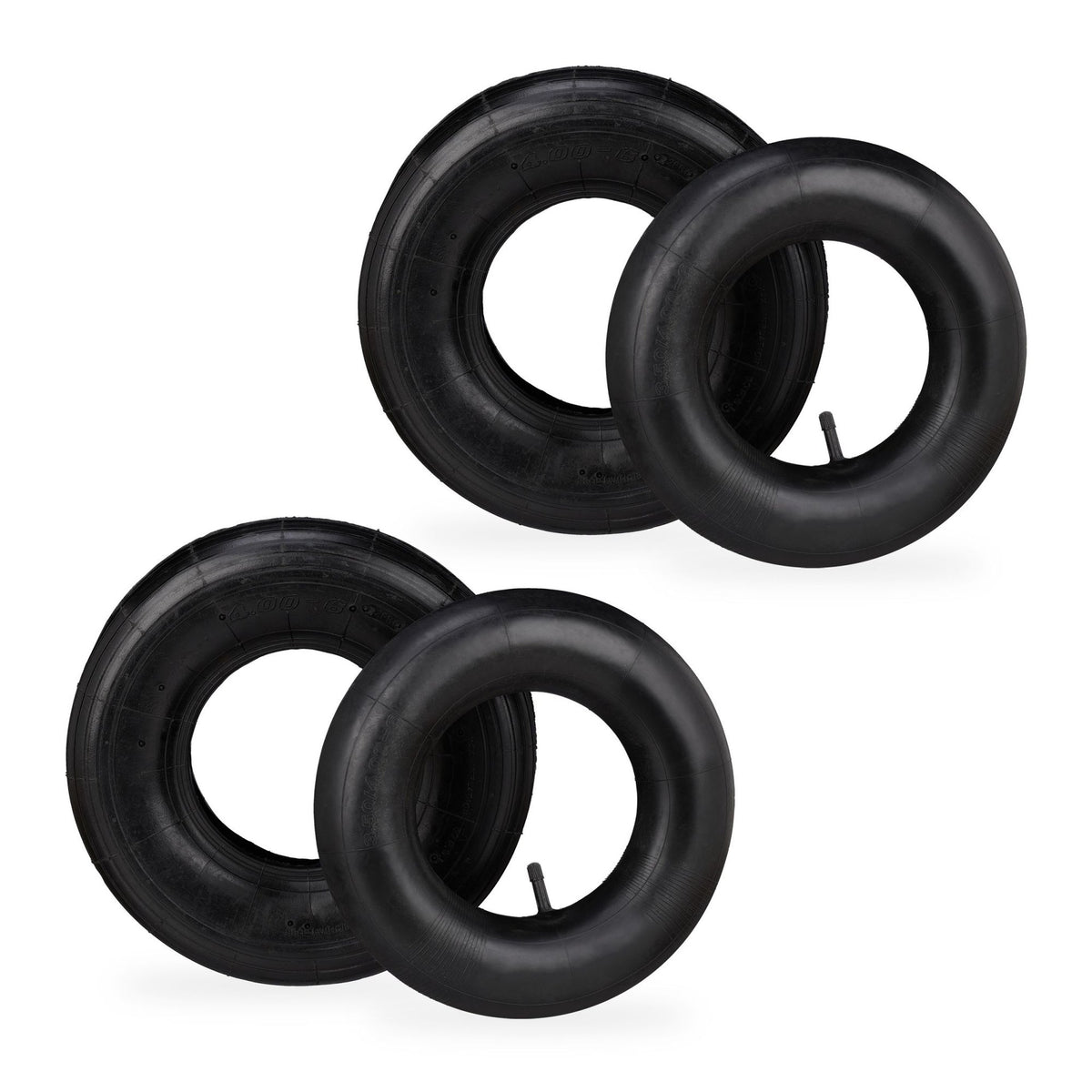 Wheel set for wheelbarrow with tube 4.00-6"