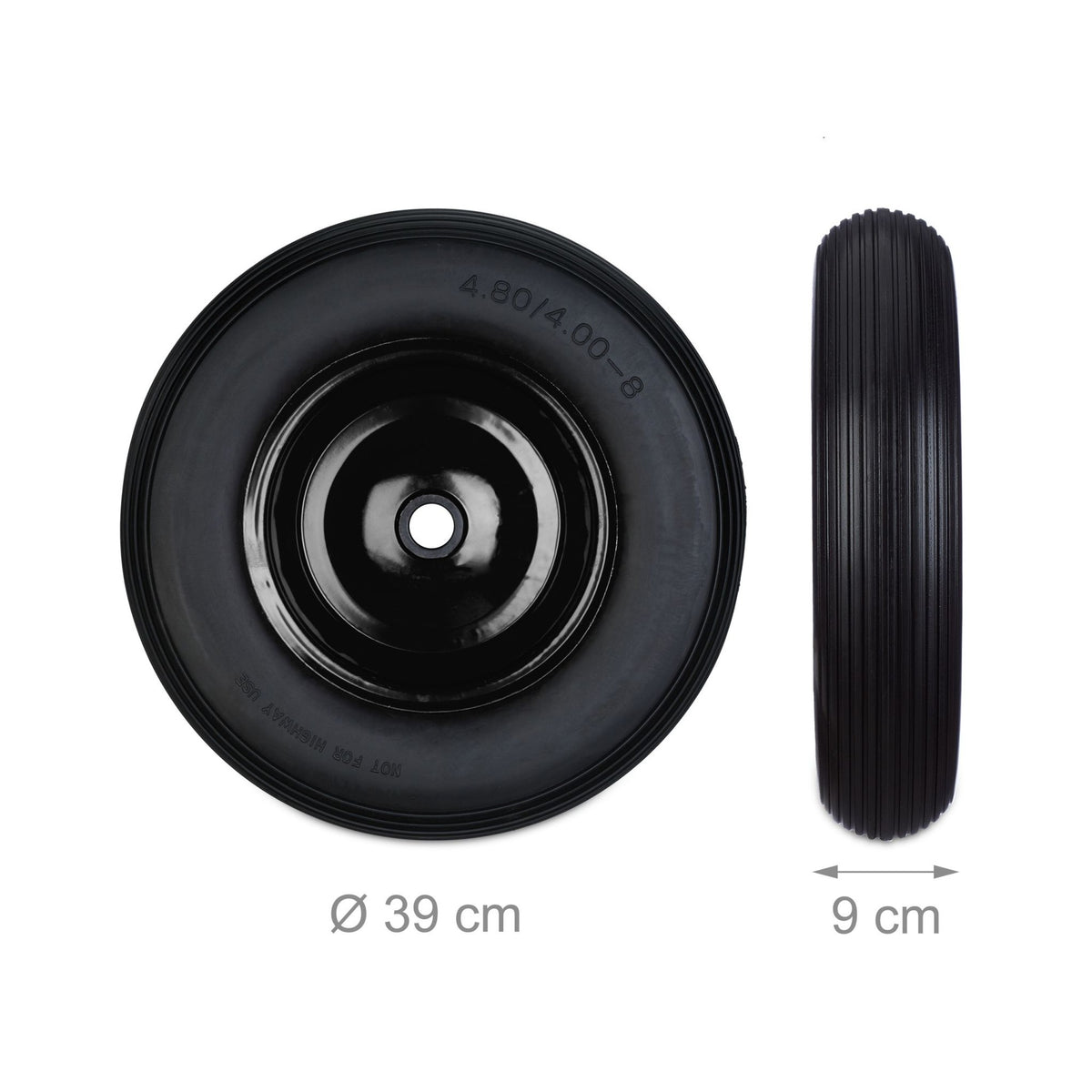 Wheels for wheelbarrow 4.80 4.00-8 with adapters