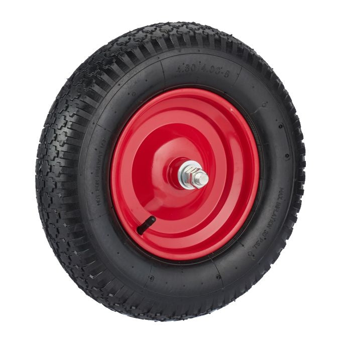 Wheels for wheelbarrow with pneumatic tires 4.00-8 axle
