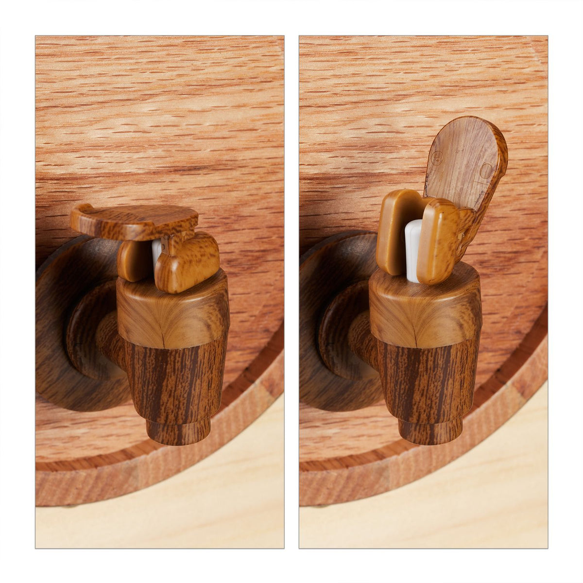 Whisky Barrel with Tap, 1.25L Oak Wood