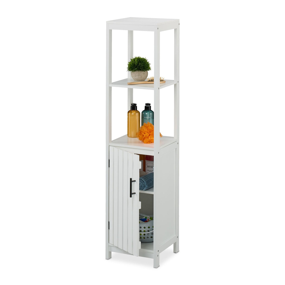 White bathroom cabinet