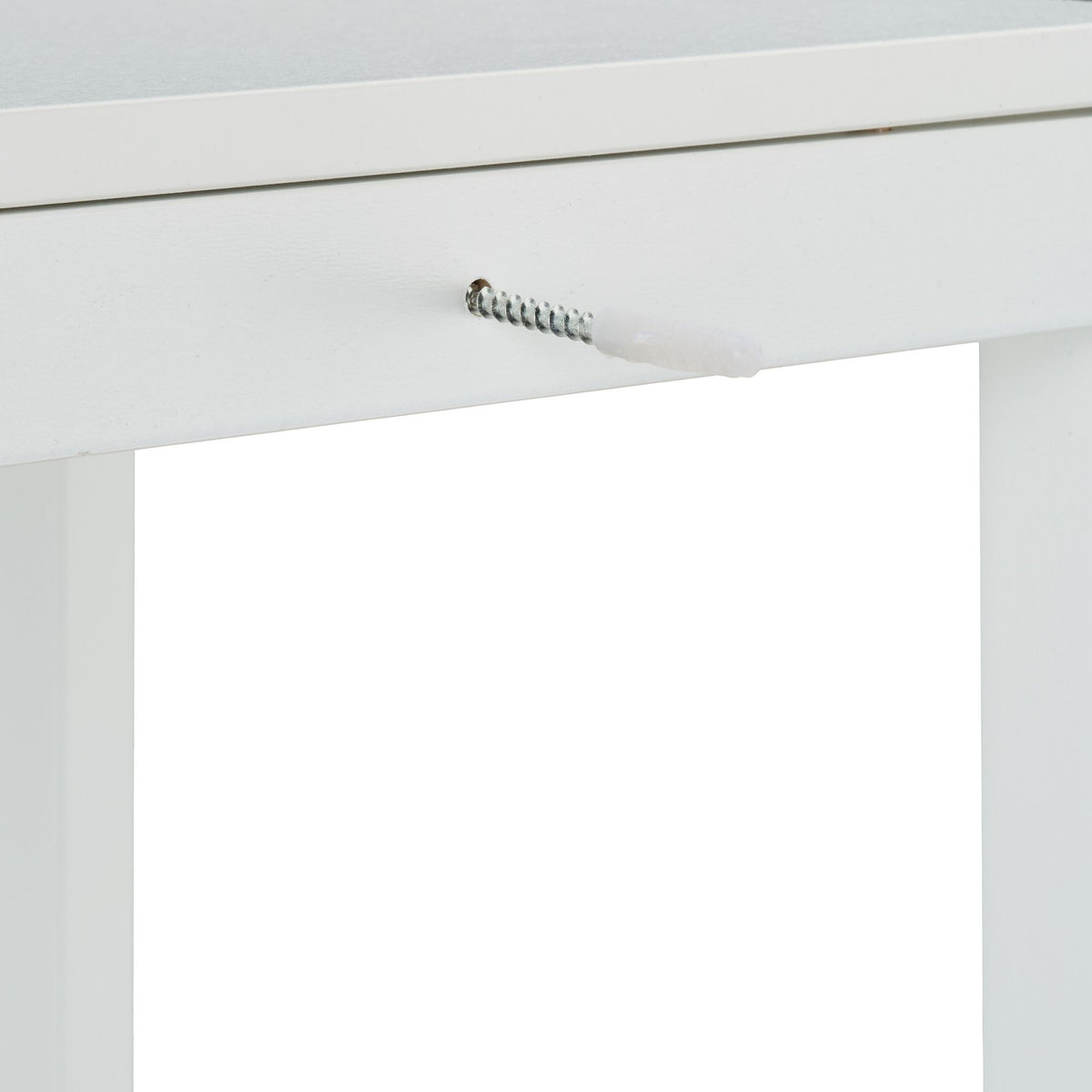 White bathroom cabinet