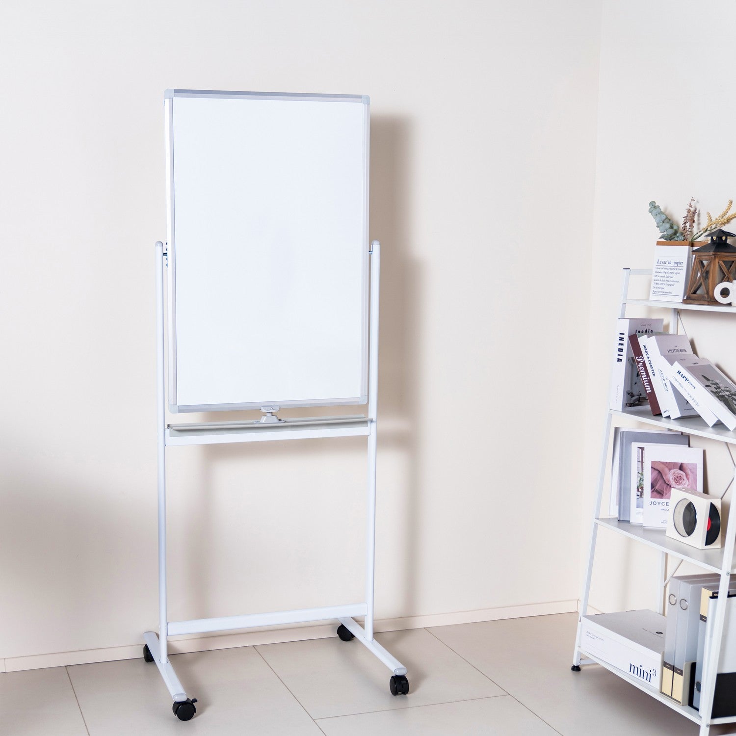 Whiteboard Double-sided Mobile 60x90 cm