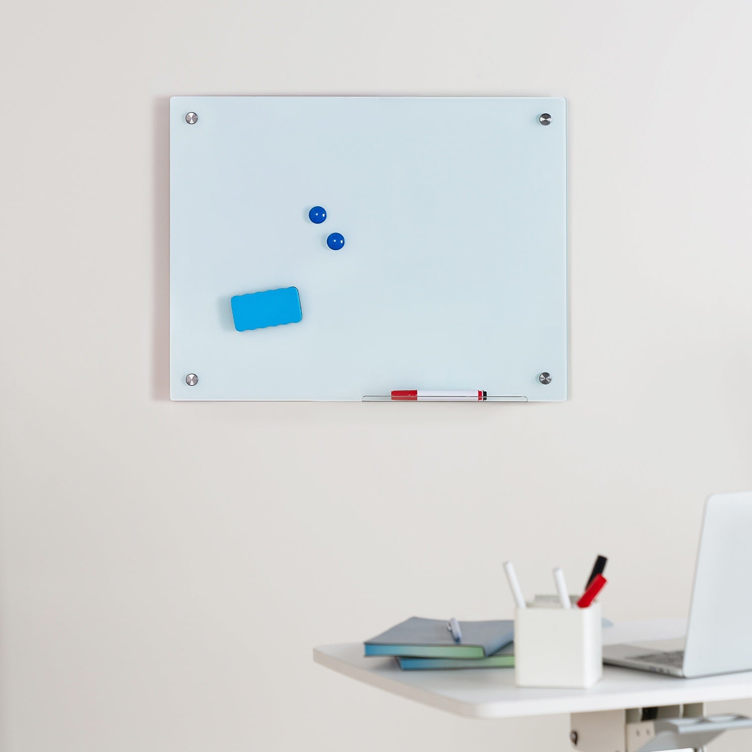 Whiteboard Wall-hung Glass 60x45 cm