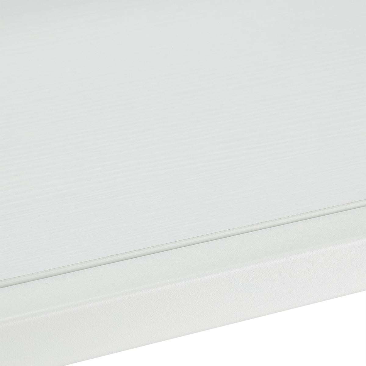White coffee table with glass top