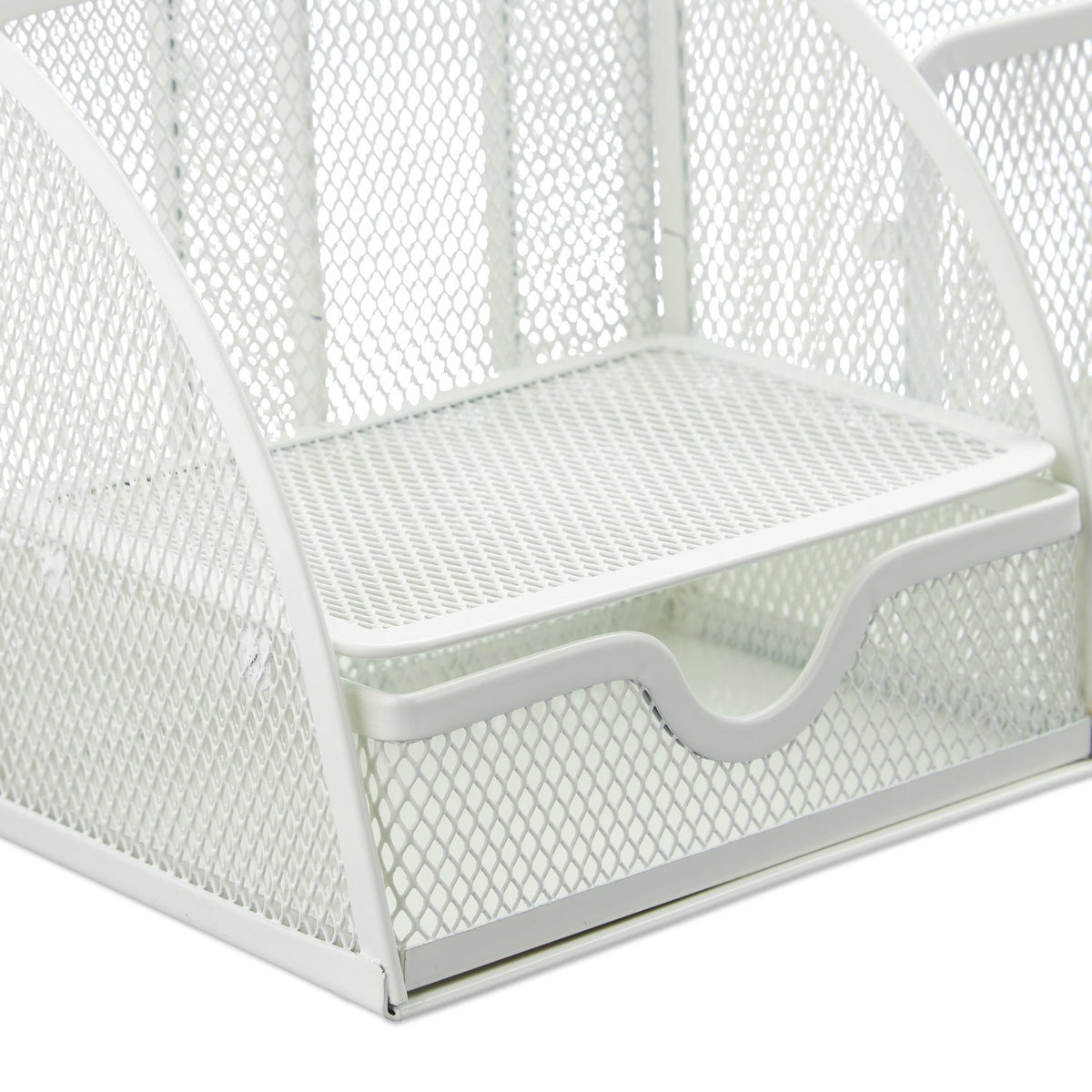 White desk storage