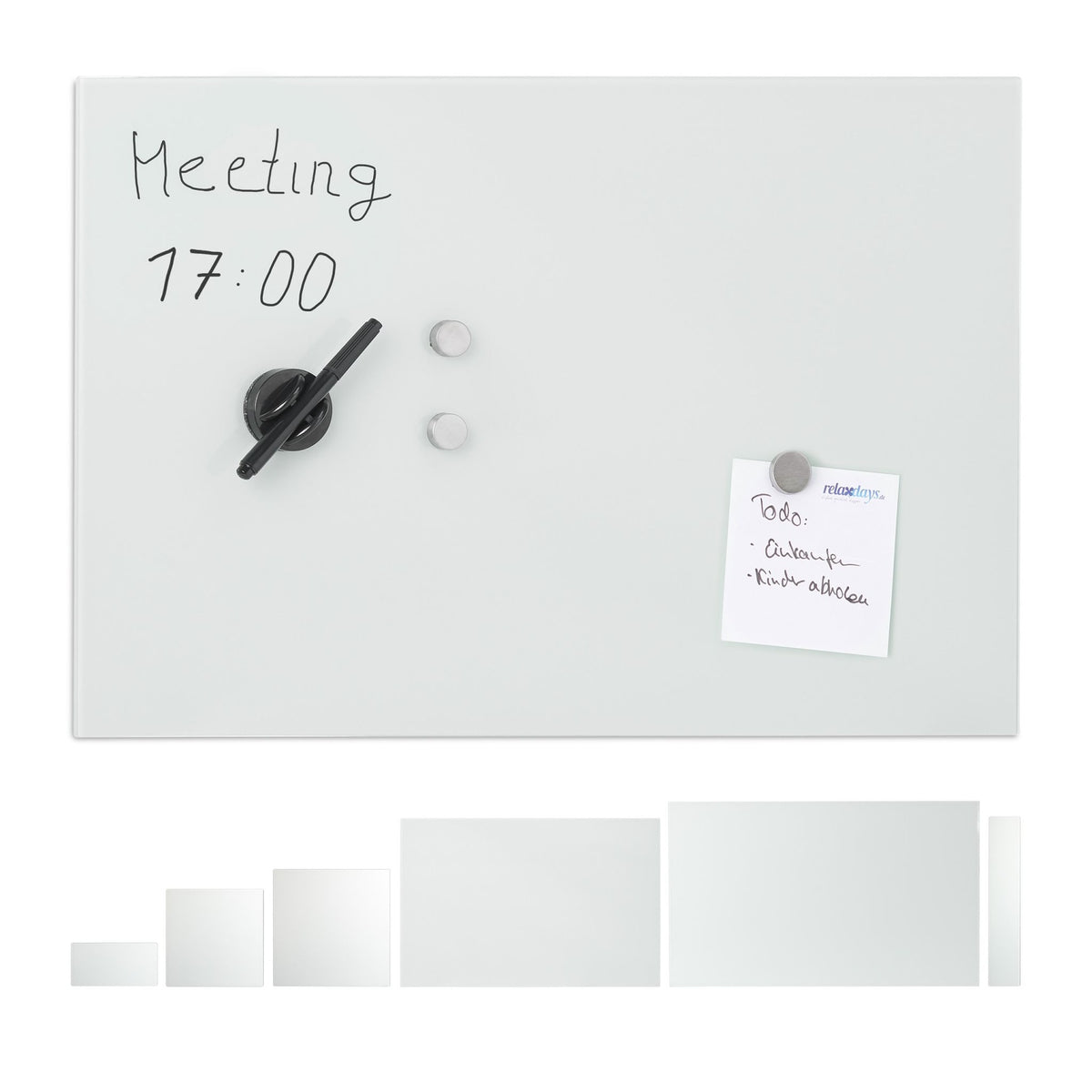 White glass magnetic board