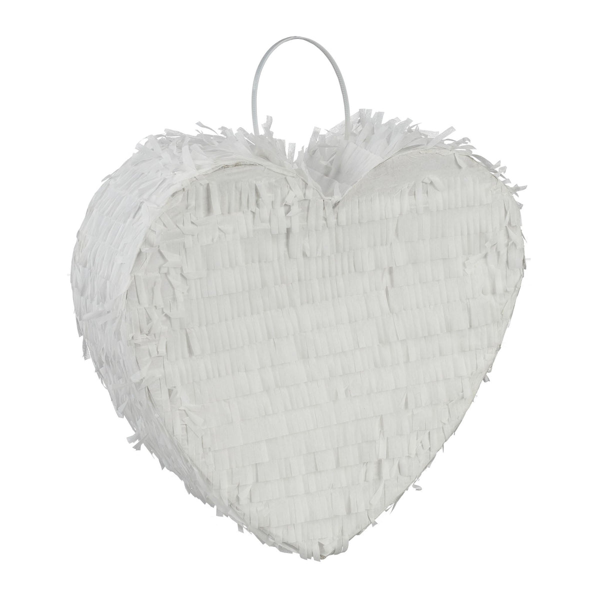 White heart shaped pinata