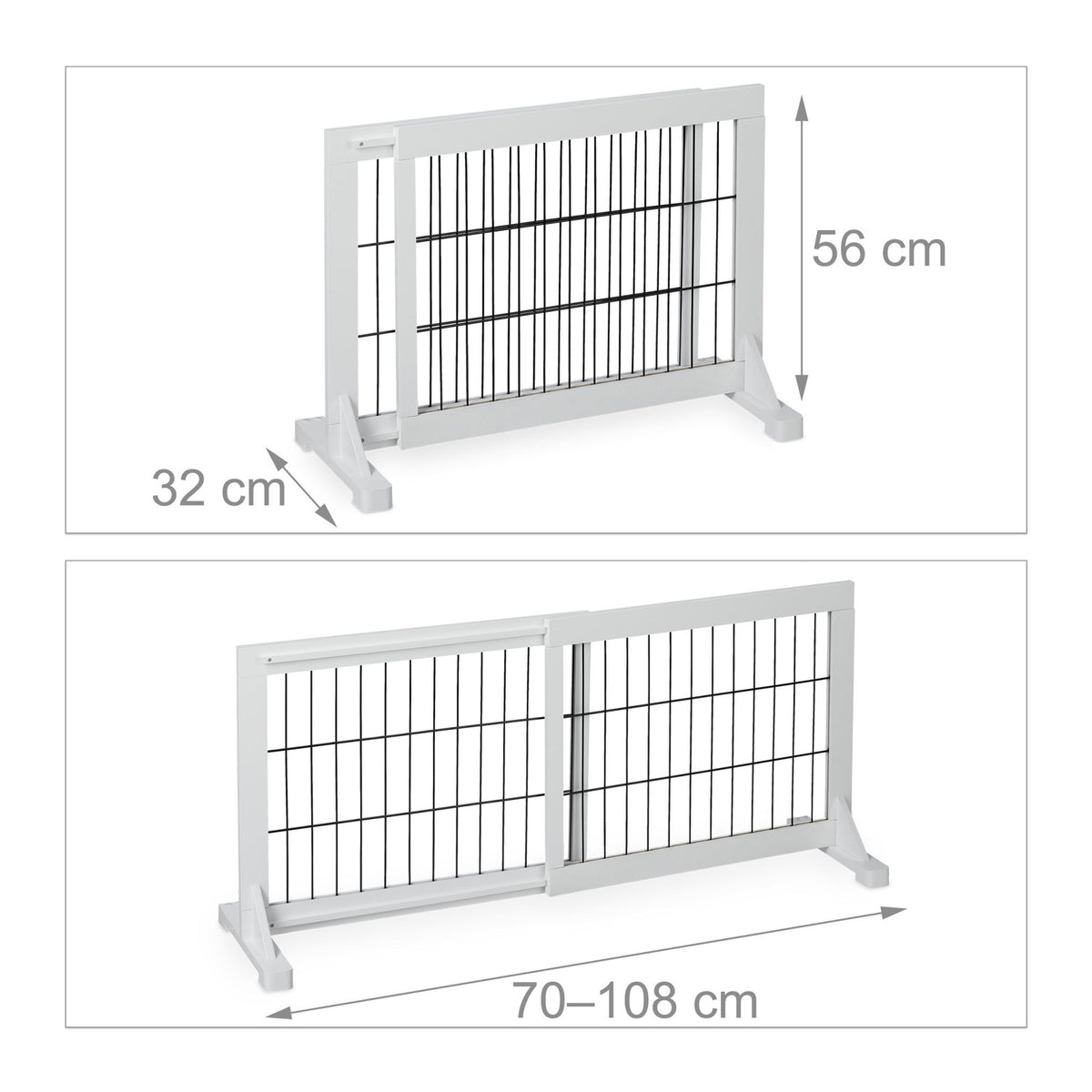 White retractable security gate