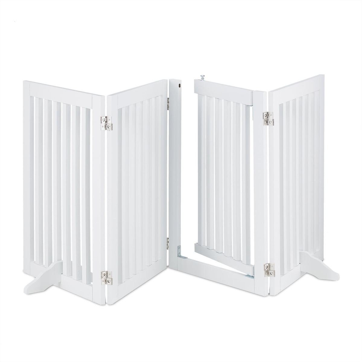 White security gate with door 70 cm