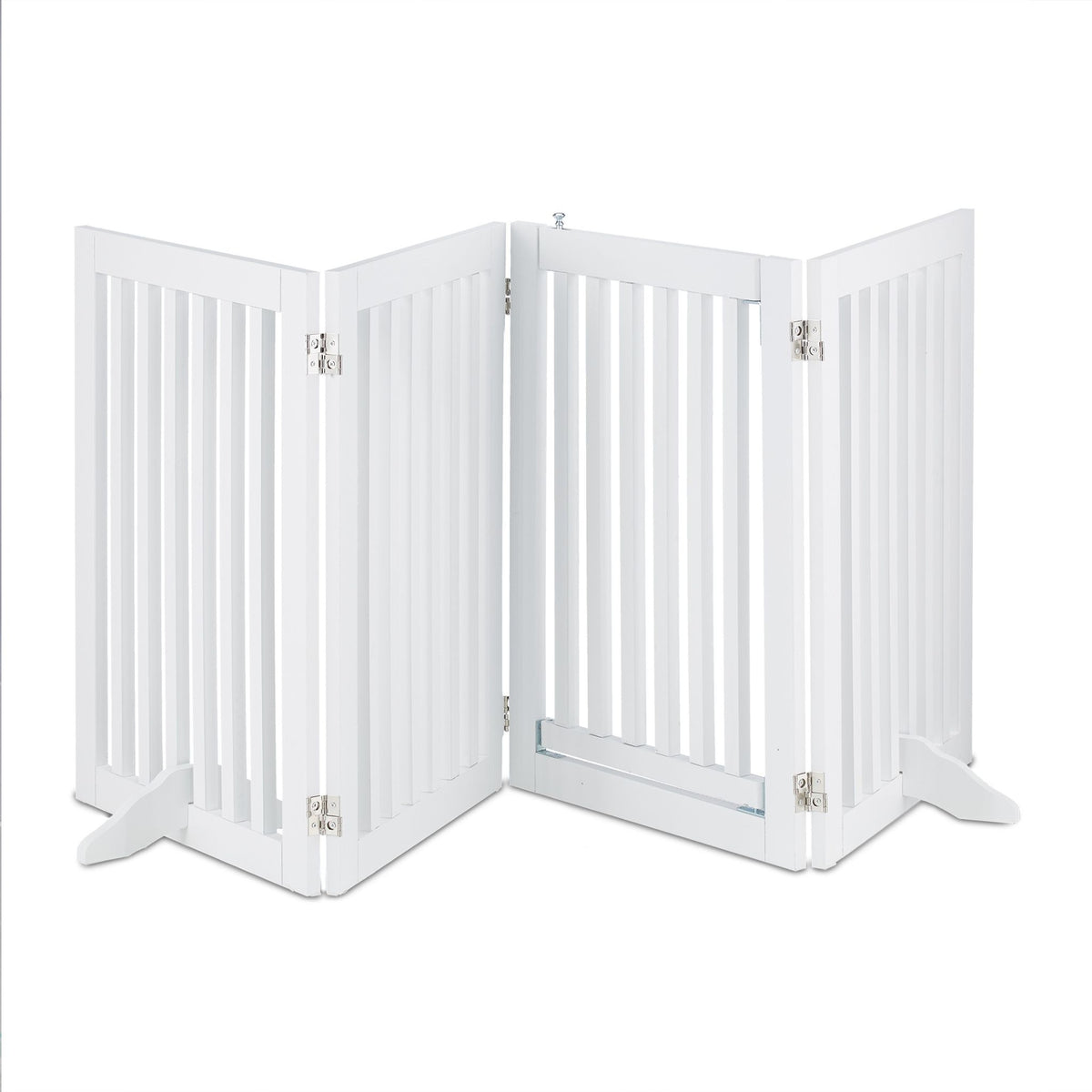 White security gate with door 70 cm