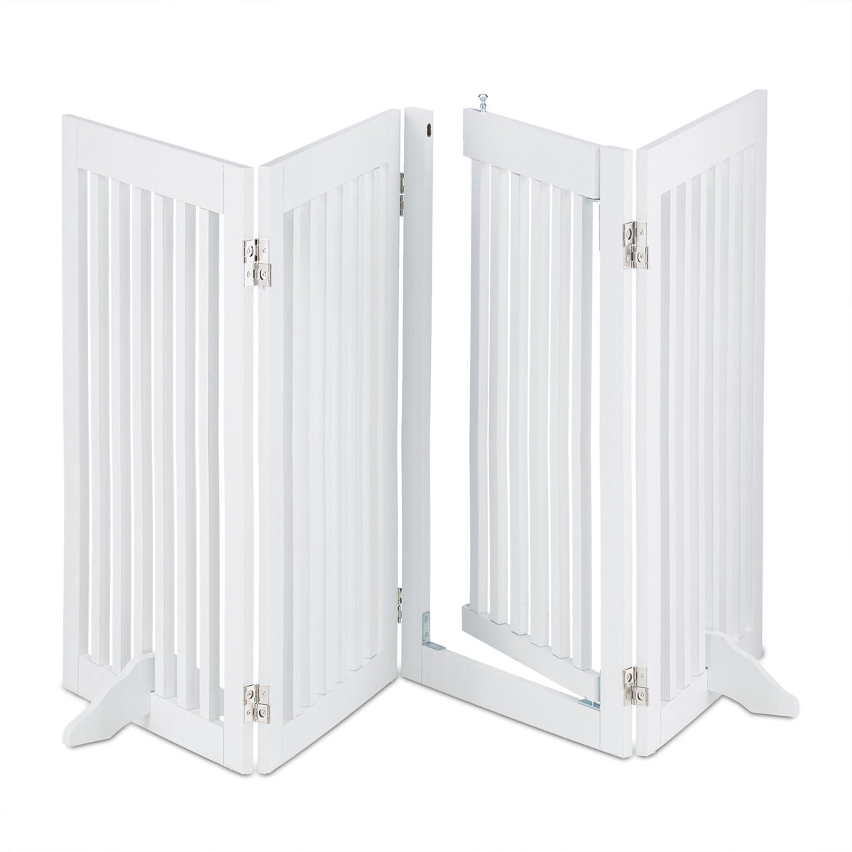 White security gate with door 92 cm