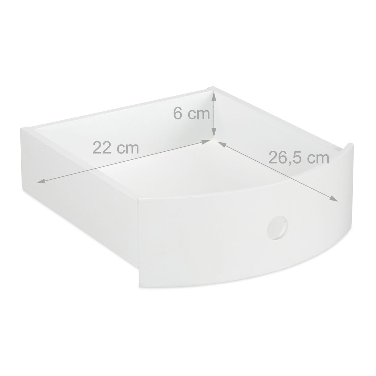 White side table with drawer