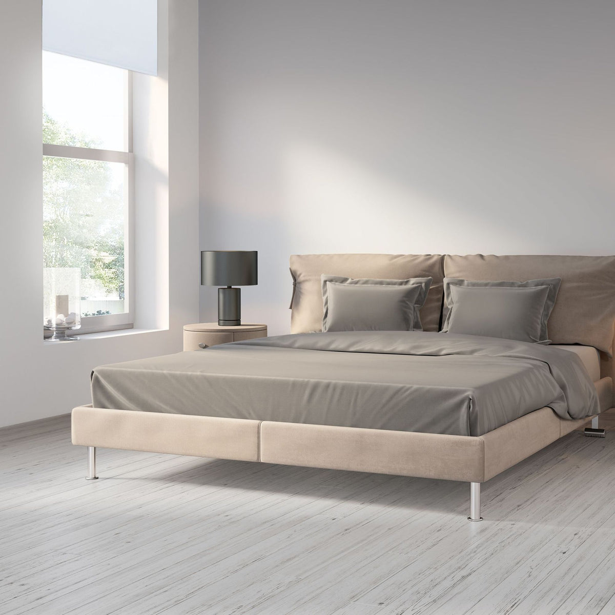 White thermal roller blind 160 cm long
