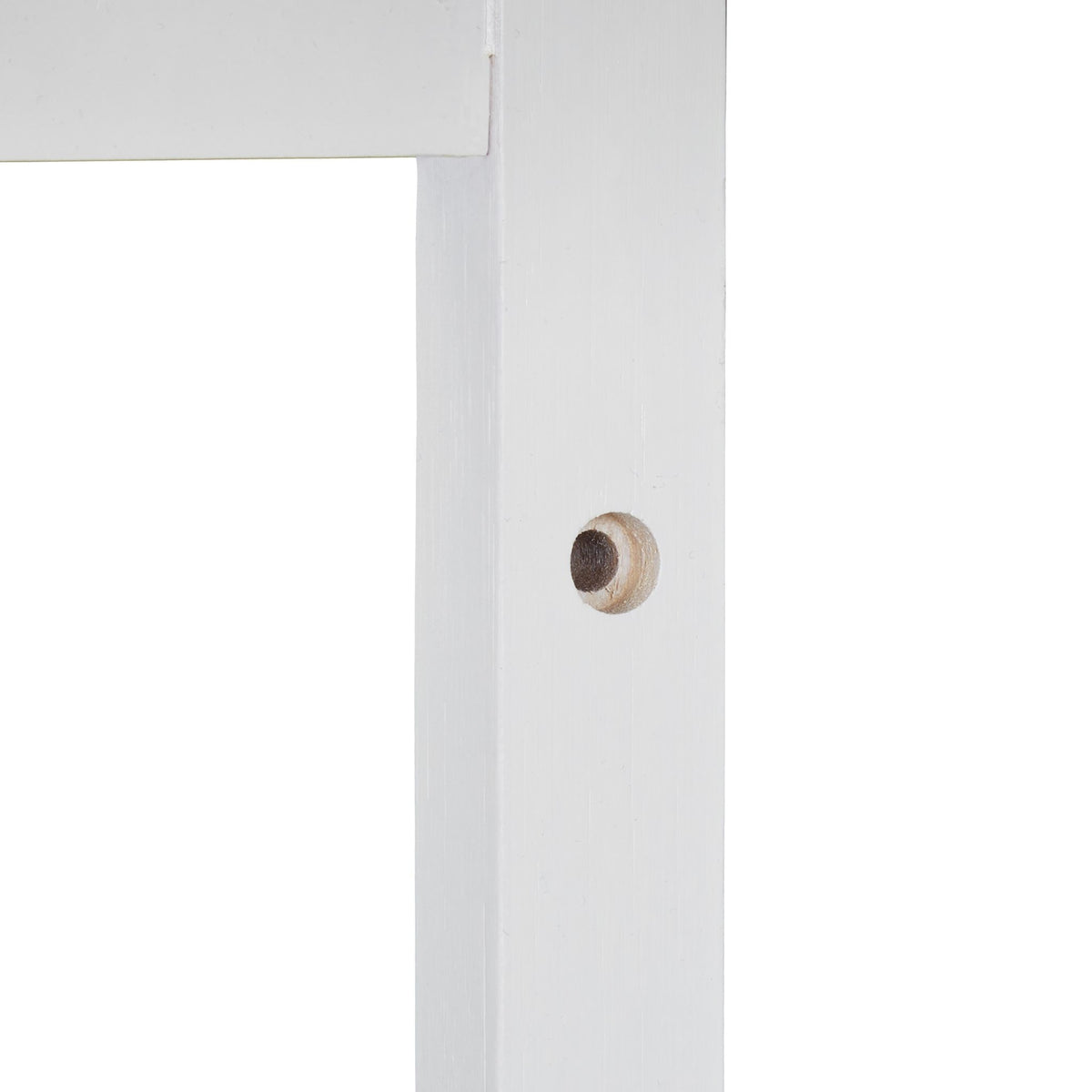 White wall coat hanger with shelf