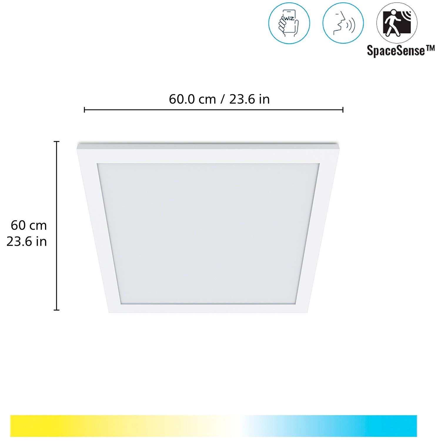 WiFi Panel Square 60x60 cm 36W 3400lm Warm-cool white