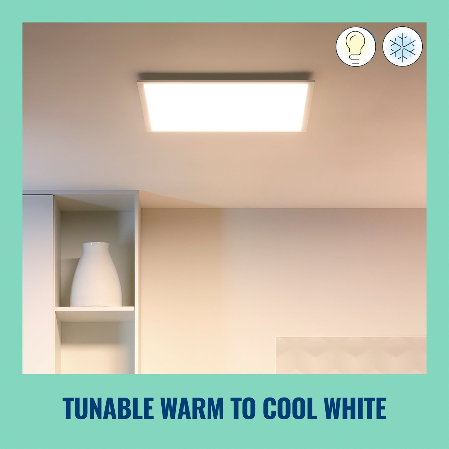 WiFi Panel Square 60x60 cm 36W 3400lm Warm-cool white