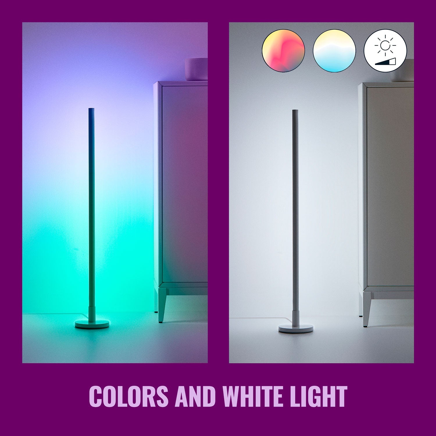 WiFi Pole Floor Lamp RGB Multicolor 150cm