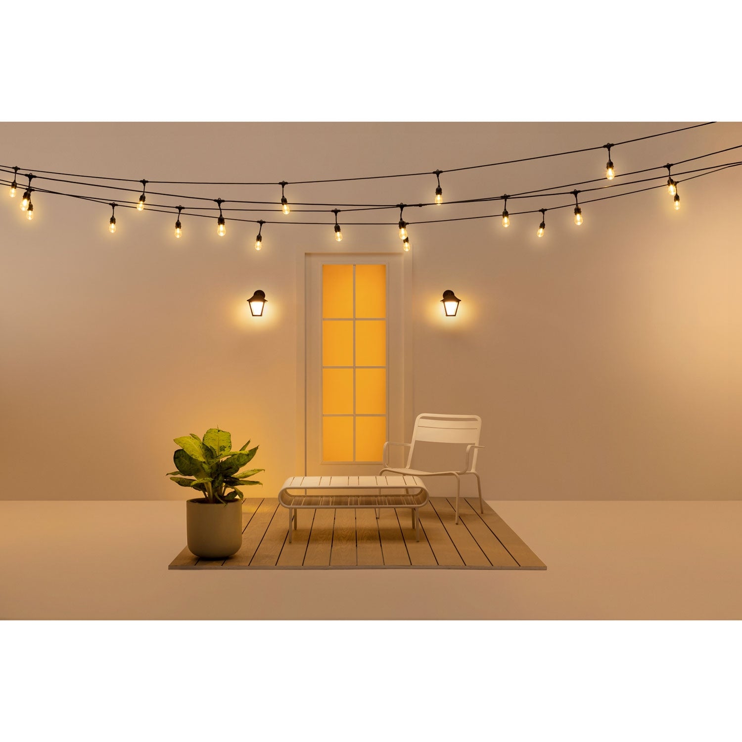 WiFi Smart Classic Wall Lamp Outdoor Color + Warm-cool white 230V