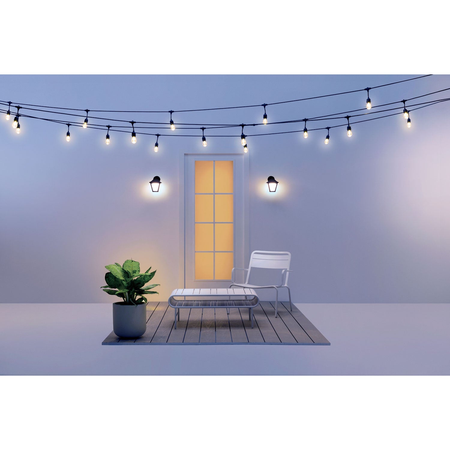 WiFi Smart Classic Wall Lamp Outdoor Color + Warm-cool white 230V