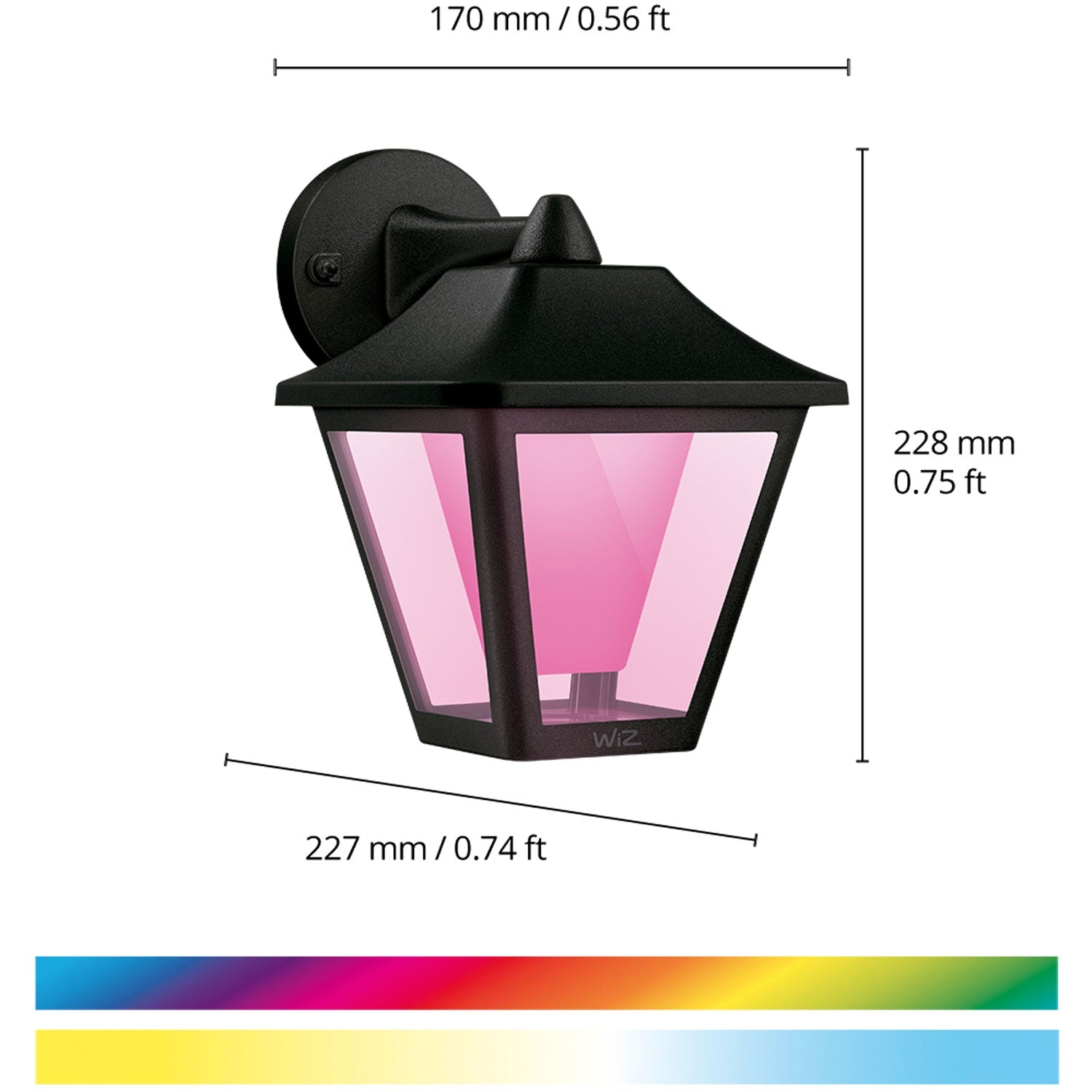 WiFi Smart Classic Wall Lamp Outdoor Color + Warm-cool white 230V