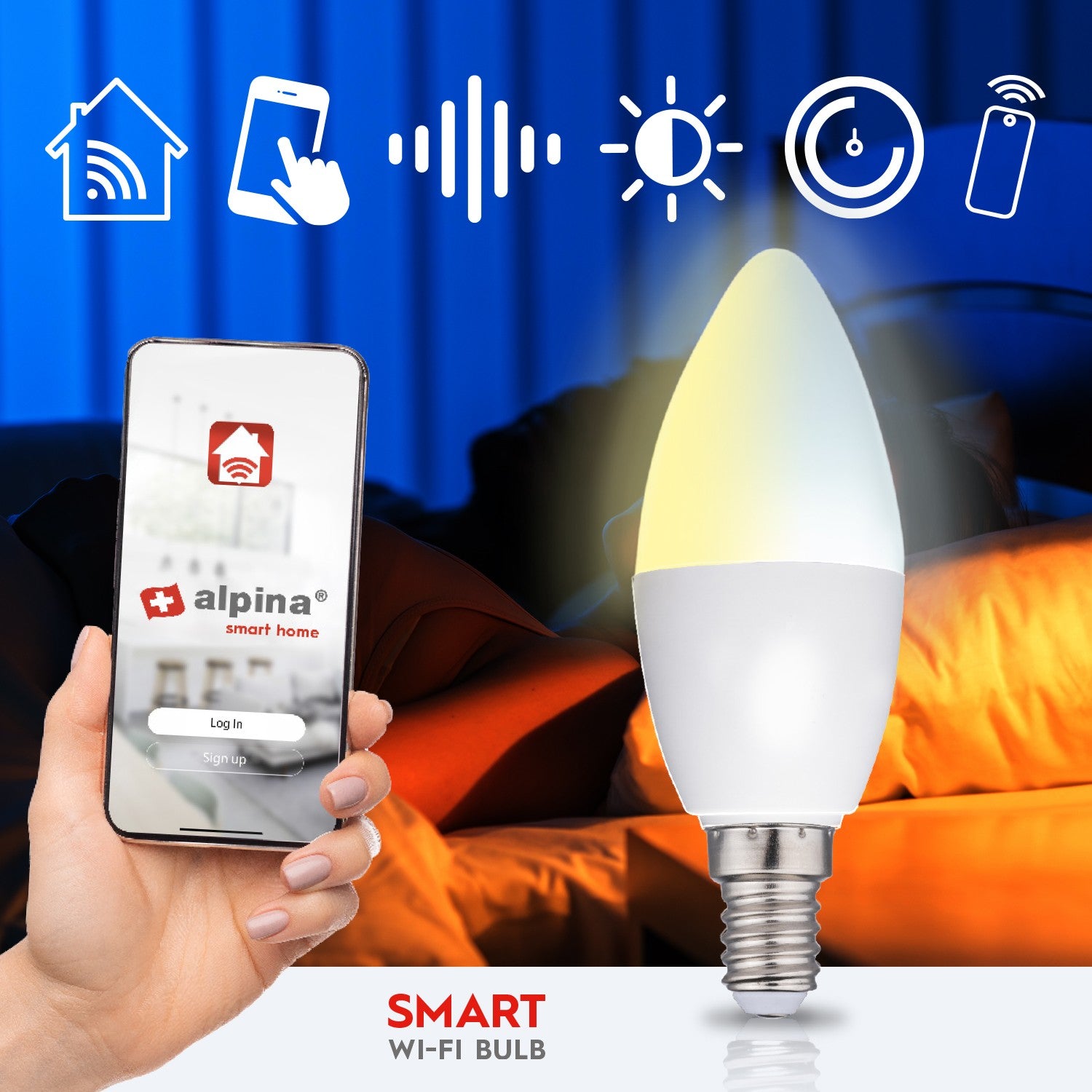 WiFi Smart E14 LED Warm/Cool white 4.9W 470 lm