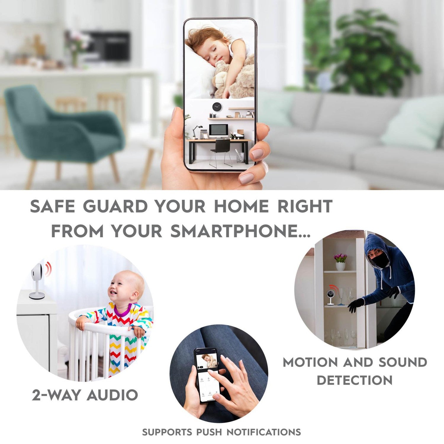 WiFi Smart Indoor Camera 1080p Rotatable