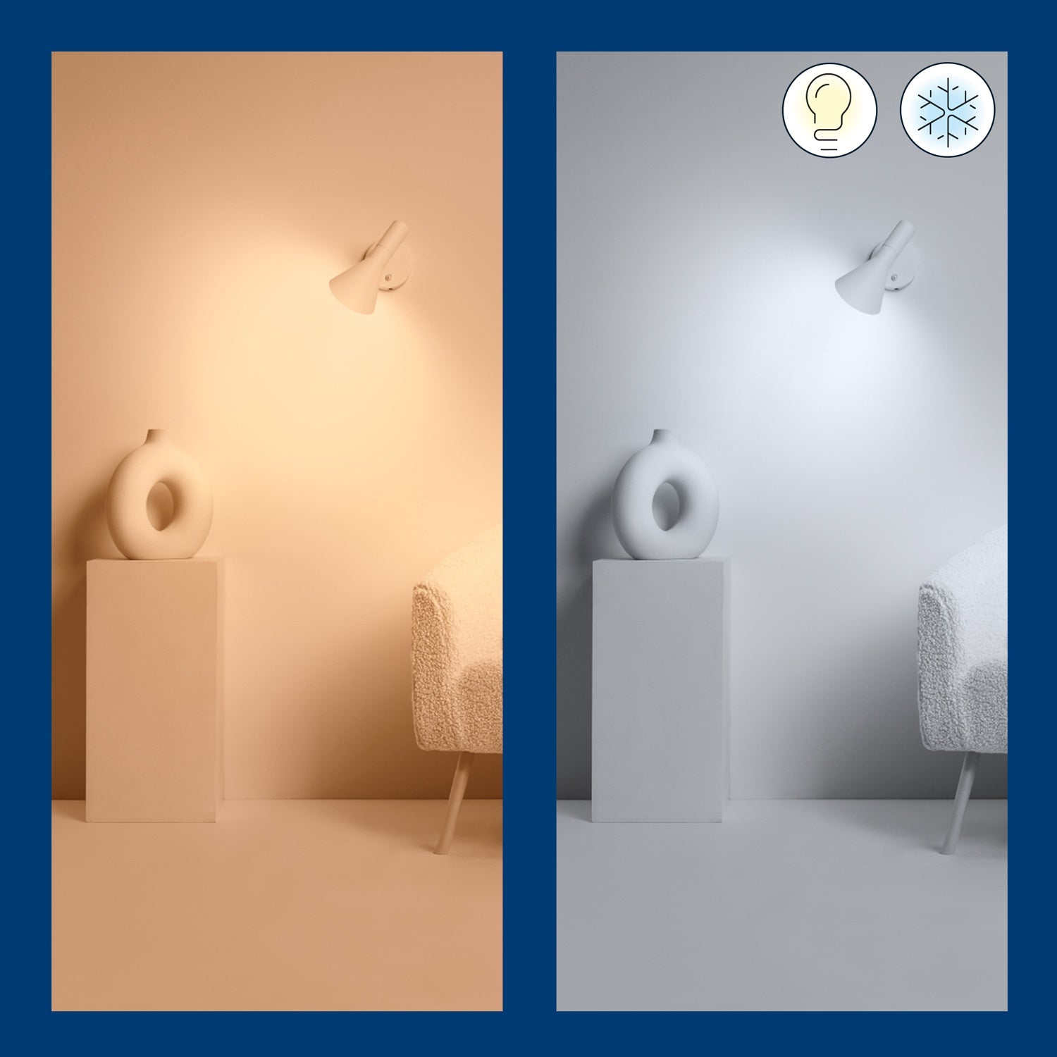 WiFi Smart LED E14 Krone 40W Color + Warm-cool white 470 lm 3 pack