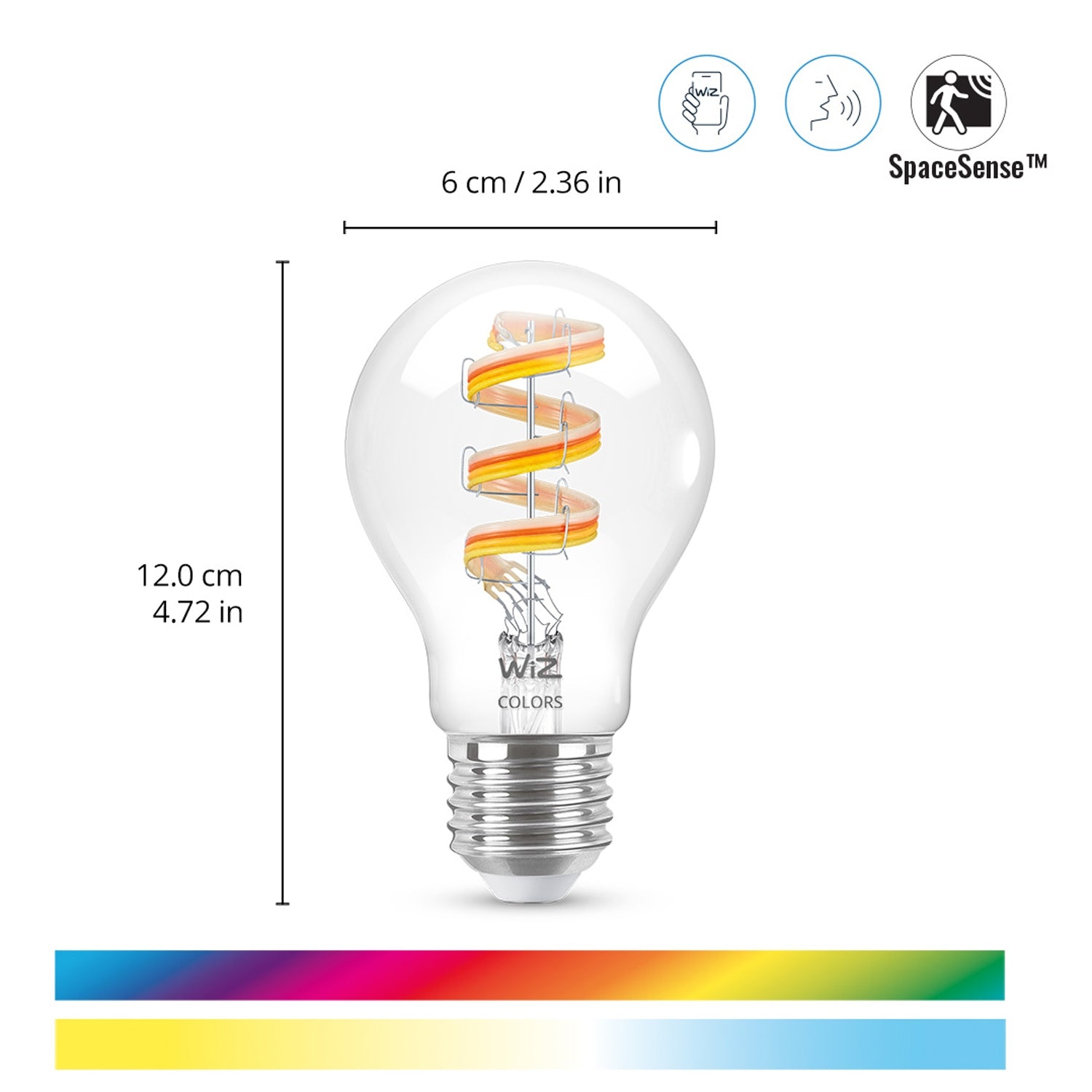 WiFi Smart LED E27 40W Filament Color + Warm-cool white 470lm