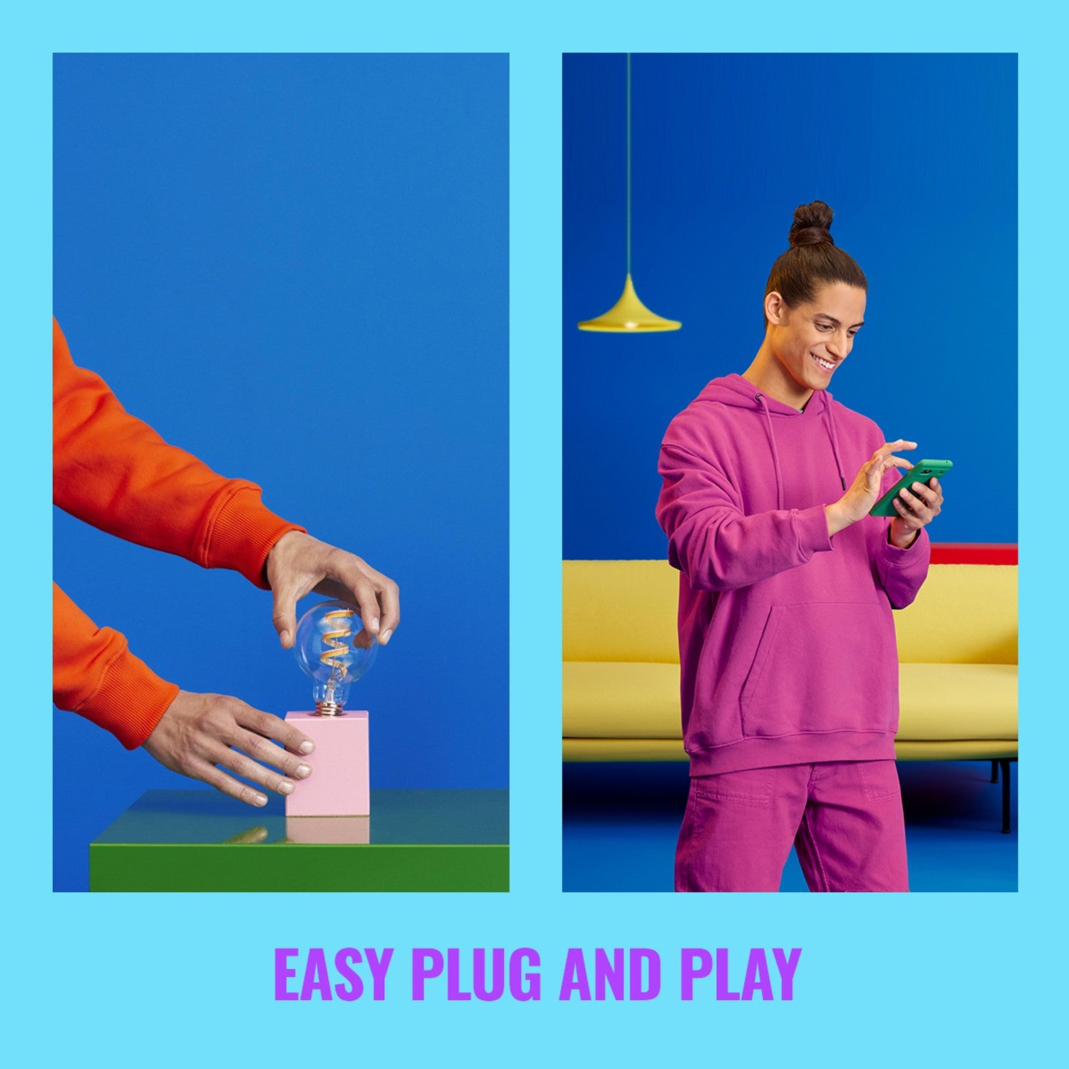 WiFi Smart LED E27 40W Filament Color + Warm-cool white 470lm