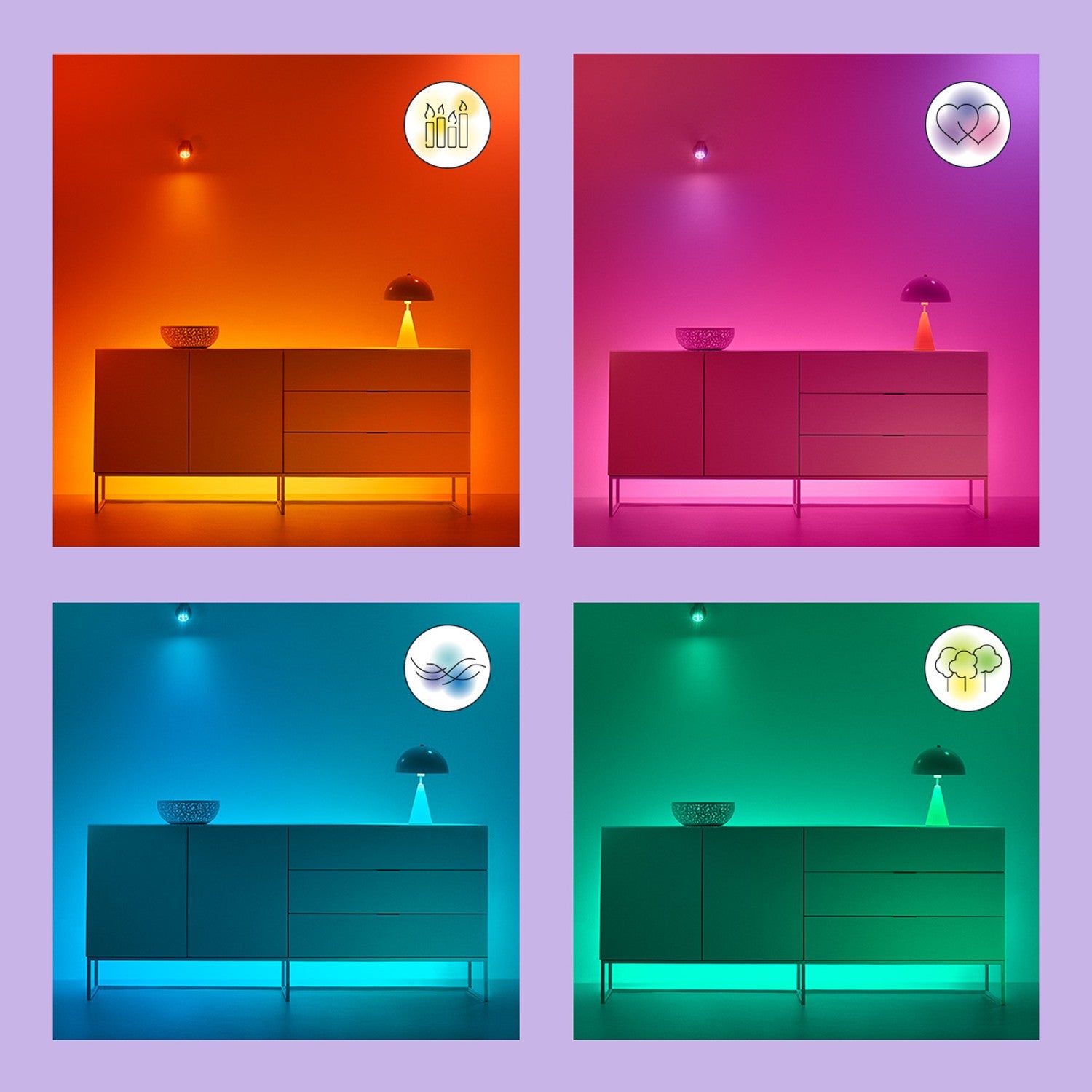 WiFi Smart LED E27 ST64 40W Filament Color + Warm-cool white 470lm