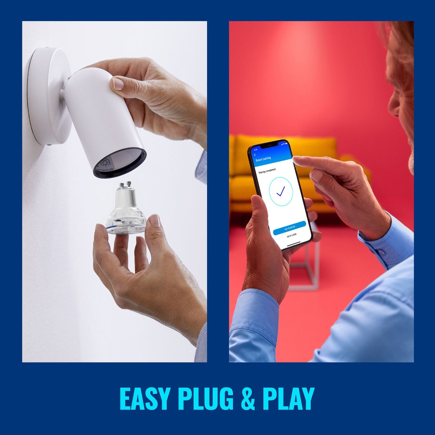 WiFi Smart LED GU10 50W 345lm Color + Warm-cool white 2-pack