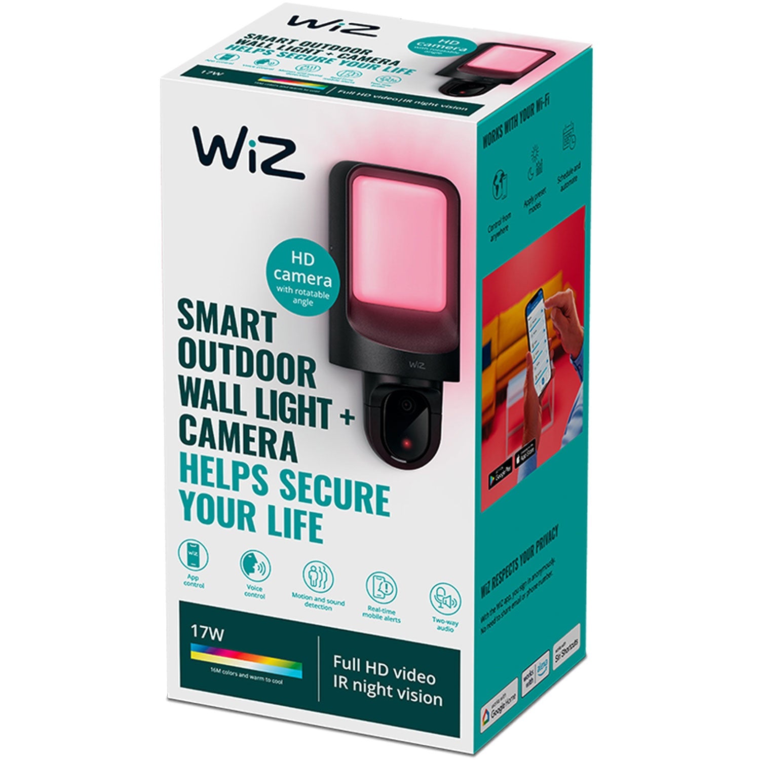 WiFi Smart Wall Lamp Outdoor with built-in camera